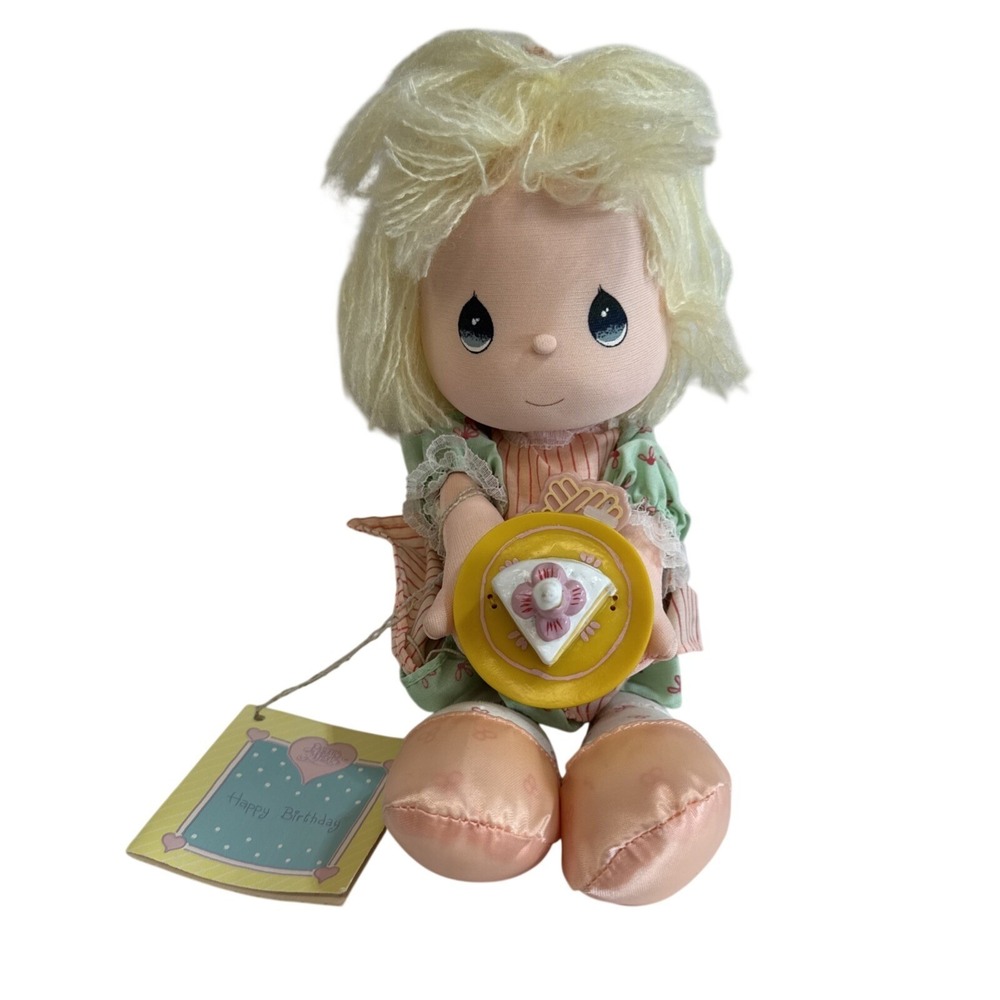 Precious Moments Candy Birthday Cake Plush Doll Green‎ Dress 16595 1989 Vintage